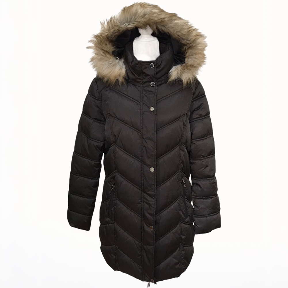 Kenneth Cole Faux Fur Puffer Hooded Parka/Coat - L - Picture 10 of 17